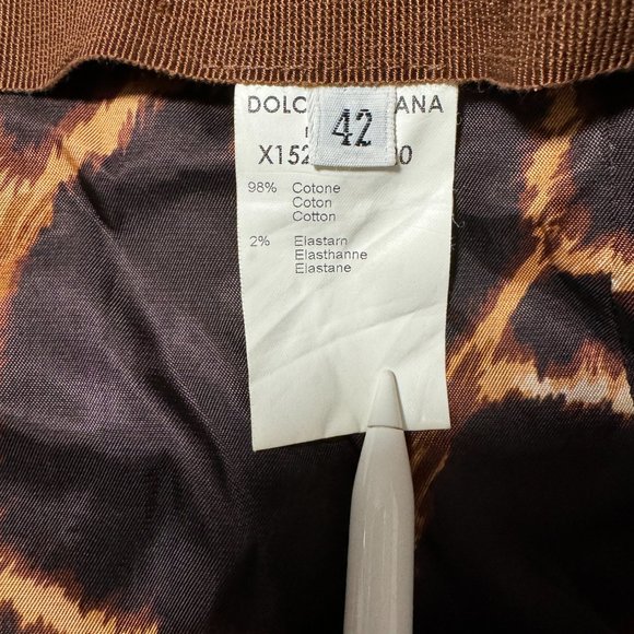 Dolce & Gabbana Animal Giraffe Print Skirt Vintage Size M, Italian 42, US6 - Picture 6 of 13